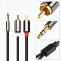 KABEL MINI JACK 2x RCA CHINCH 1,5M STEREO GOLD HQ