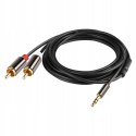 KABEL MINI JACK 2x RCA CHINCH 1,5M STEREO GOLD HQ