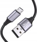 WZMACNIANY WYTRZYMAŁY KABEL USB-A microUSB 2m 2.0