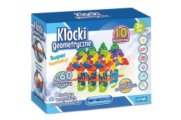 KLOCKI KONSTRUKCYJNE GEOMETRYCZNE ZESTAW 60 ELEMEN