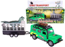 Auto Land Rover z Transporterem Dinozaur Metal 520178