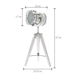 Nowoczesna lampa - trójnóg 33×67cm