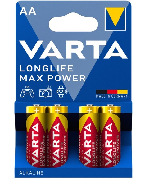 BATERIA ALKALICZNA VARTA LR6 LONGLIFE MAX POWER x4