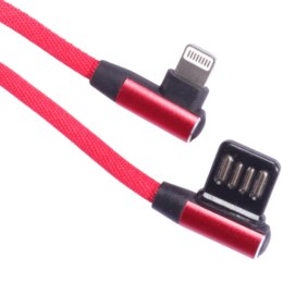 KABEL USB-LIGHTNING KĄTOWY 1 M LB0151 2.1A MOCNY