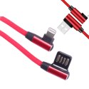 KABEL USB-LIGHTNING KĄTOWY 1 M LB0151 2.1A MOCNY