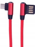 KABEL USB-MICRO USB KĄTOWY 1 M LB0149 PVC 2.1A