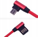 KABEL USB-MICRO USB KĄTOWY 1 M LB0149 PVC 2.1A