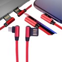 KABEL USB-MICRO USB KĄTOWY 1 M LB0149 PVC 2.1A