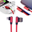 KABEL USB-MICRO USB KĄTOWY 1 M LB0149 PVC 2.1A