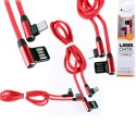 KABEL USB - USB typu C KĄTOWY 1M LB0150 2.1A PVC