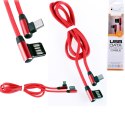 KABEL USB - USB typu C KĄTOWY 1M LB0150 2.1A PVC