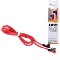 KABEL USB - USB typu C KĄTOWY 1M LB0150 2.1A PVC