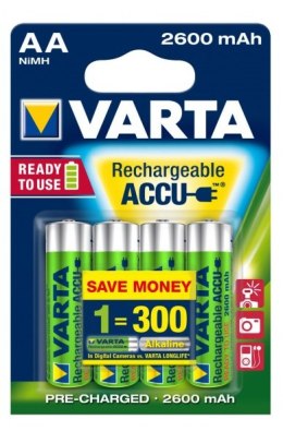 AKUMULATOR VARTA BATERIA AA R2U 2600mAh 1,2V 4SZT