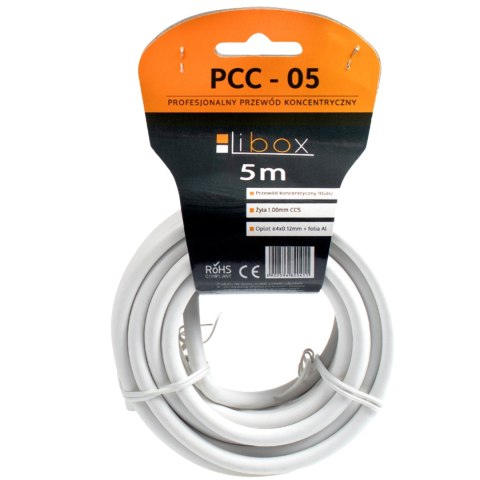 KABEL ANTENOWY KONCENTRYCZNY RG6 5m PCC05 6,8mm