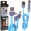 KABEL USB-MICRO USB/iPhone 2A 1m LB0066N TYPU A