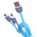 KABEL USB-MICRO USB/iPhone 2A 1m LB0066N TYPU A