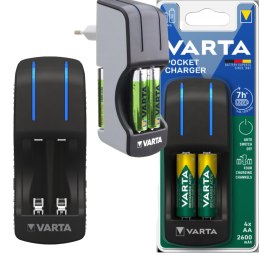 ŁADOWARKA VARTA POCKET CHARGER + 4x2600mAh DIODY