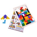 UKŁADANKA DREWNIANA KLOCKI TANGRAM MONTESSORI GRA LOGICZNA PUZZLE NAUKA