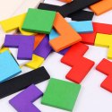 UKŁADANKA DREWNIANA KLOCKI TANGRAM MONTESSORI GRA LOGICZNA PUZZLE NAUKA