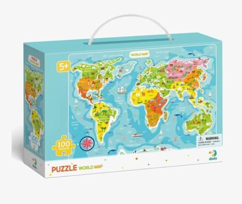 Puzzle Mapa Swiata, 100 el. 300123