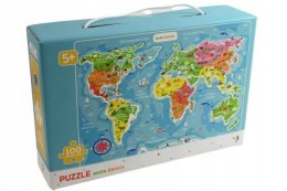 Puzzle Mapa Swiata, 100 el. 300123