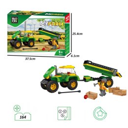 Klocki Blocki MyFarm Traktor z przyczepą