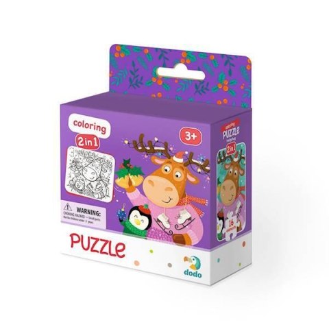 Puzzle 2 in 1 Renifer i Pingwin 300353