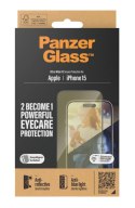 Ochrona ekranu PanzerGlass Eyecare iPhone 2023 6.1 | Bardzo szerokie dopasowanie EasyAligner
