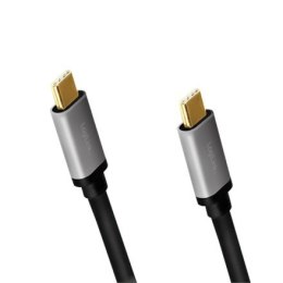 Kabel Logilink USB 3.2 Gen 2, C/M do C/M, 4K/60 Hz, PD, aluminium CUA0107 1 m, USB-C męski, USB-C męski