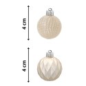 Zestaw 16 Eleganckich Bombek Kamai Christmas Decoration® o Średnicy 4 cm - Kolor Szampański