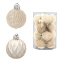 Zestaw 16 Eleganckich Bombek Kamai Christmas Decoration® o Średnicy 4 cm - Kolor Szampański