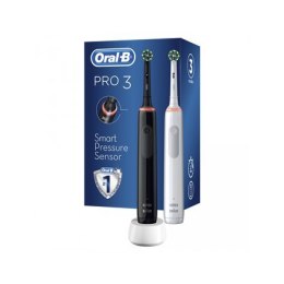 Elektryczna szczoteczka do zębów Oral-B Pro3 3900 Cross Action Możliwość ładowania Dla dorosłych Liczba główek szczoteczki w zes