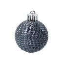 BOMBKI OZDOBY CHOINKOWE 16szt. 4cm ANTRACYT