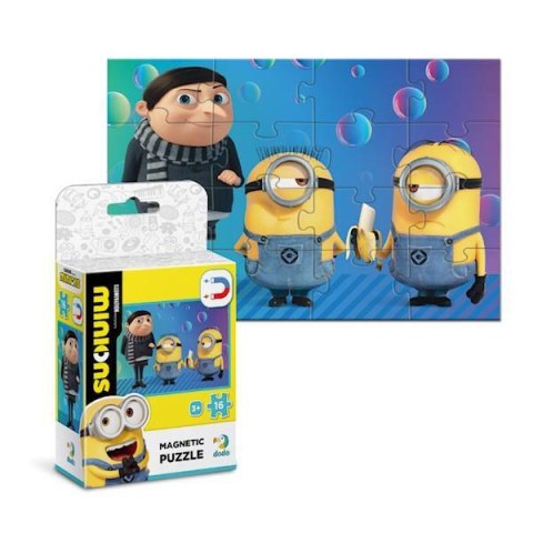 PUZZLE MAGNETYCZNE "MINIONS" UROCZA I KOLOROWA UKŁADANKA 16 ELEMENTÓW