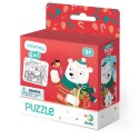 Puzzle 2 in 1 Świąteczny Miś 300355