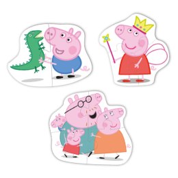 PUZZLE 3w1 ŚWINKA PEPPA TRZY UKŁADANKI W JEDNYM DLA NAJMŁODSZYCH DZIECI