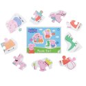 PUZZLE 3w1 ŚWINKA PEPPA TRZY UKŁADANKI W JEDNYM DLA NAJMŁODSZYCH DZIECI