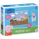 PUZZLE ŚWINKA PEPPA 60 ELEMENTÓW Z FIGURKĄ GEORGA KOLOROWA UKŁADANKA