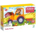 PUZZLE TEDDY FARMER 30 ELEMENTÓW UROCZY MISIEK TEDDY UKŁADANKA DLA MALUCHÓW