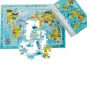 Puzzle Obserw. Mapa Swiata Zwierzat, 80 el. 300133