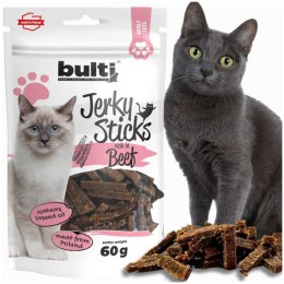 BULTI Jerky Sticks bogate w wolowine dla kota 60 g