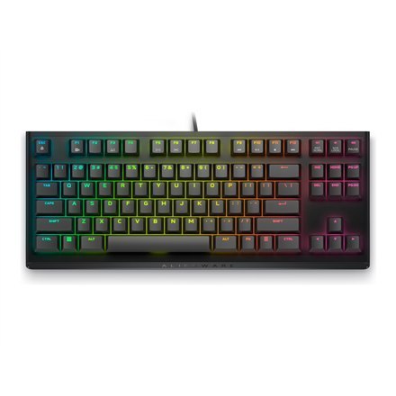 Alienware Tenkeyless AW420K | Gaming Keyboard | Wired | EN | Dark Side of the Moon | CHERRY MX Red