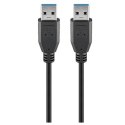 Goobay | Male | USB 3.0 plug (type A) | Male | USB 3.0 plug (type A) | 3 m | Black | Black USB cable Male 9 pin USB Type A 3 m M