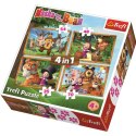 SIMBA Puzzle Masza w Lesie 4w1 Układanka dla Dzieci