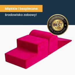 MeowBaby® Piankowy 3-Elementowy Zestaw, Plac Zabaw dla Dziecka, Welurowy, Jasnoszary