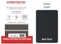 TAŚMA OGRODZENIOWA PASKI 6 X 2,55MB CLASSIC 19CM PROTECTO GRAFIT 12 KLIPSÓW