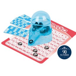 GRA PLANSZOWA BINGO LOTERIA NAUKA MATEMATYKI STOJAK Z BĘBNEM KULKI KARTY