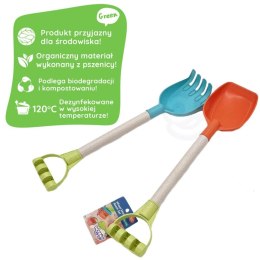 WOOPIE GREEN Zestaw 8 szt. do Piasku Łopatka i Grabki 51 cm BIODEGRADOWALNY ORGANICZNY MATERIAŁ