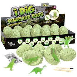 Archaeological dinosaur eggs 12 pc/box with single double-headed tools