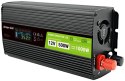 PRZETWORNICA NAPIĘCIA Green Cell PowerInverter LCD 12V -> 230V 500W/1000W CZYSTA SINUSOIDA